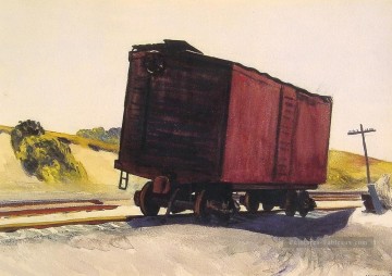 Edward Hopper œuvres - wagon de marchandises à truro Edward Hopper
